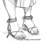 Enchanting Anklet Jewelry Coloring Pages 1