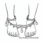 Enchanting Anklet Jewelry Coloring Pages 3