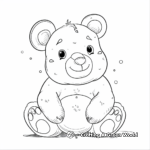 Enchanting Fairy-Tale Kawaii Bear Coloring Pages 4