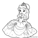Enchanting Fairy Tale Princess Coloring Pages 1