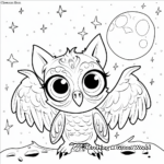 Enchanting Night-Owl Owlicorn Coloring Pages 2