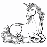 Enchanting Unicorn Coloring Pages 4