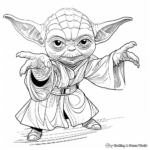 Energetic Yoda Clone Wars Coloring Pages 1