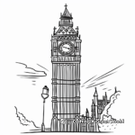 England's Big Ben Bell Coloring Pages 3