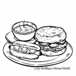 English Breakfast Hot Dog Coloring Pages 3