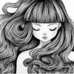 Enjoyable Emo Hair Coloring Pages 1