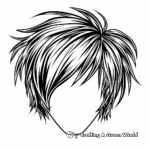 Enjoyable Emo Hair Coloring Pages 2