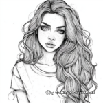 Enjoyable Emo Hair Coloring Pages 4