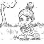 Enjoying Lemonade in the Park Coloring Pages 1
