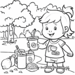 Enjoying Lemonade in the Park Coloring Pages 2