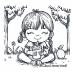 Enjoying Lemonade in the Park Coloring Pages 3