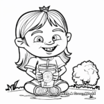 Enjoying Lemonade in the Park Coloring Pages 4