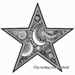 Enticing Paisley Star Coloring Pages 2