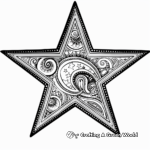 Enticing Paisley Star Coloring Pages 3