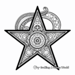 Enticing Paisley Star Coloring Pages 4