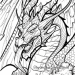 Epic Dragon and Hero Coloring Pages 2