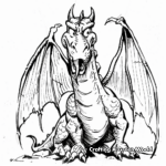 Epic Dragon and Hero Coloring Pages 4