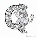 Exciting Animal Alphabet: Letter Q Coloring Pages 2