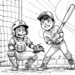 Exciting Base Stealing Baseball Coloring Pages 3