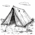 Exciting Camping Tent Coloring Pages 1