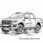 Exciting Ford Ranger Pickup Coloring Pages 3