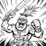 Exciting Golden Axe Hero Coloring Pages 1