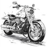 Exciting Harley Davidson Bobber Coloring Pages 1