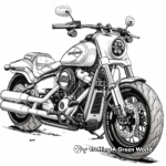 Exciting Harley Davidson Bobber Coloring Pages 4