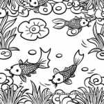 Exciting Koi Pond Coloring Pages 2