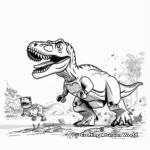 Exciting Lego Jurassic World Dinosaur Chase Coloring Pages 3
