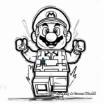 Exciting Lego Mario Action Scene Coloring Pages 1