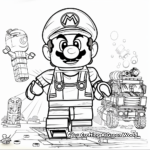 Exciting Lego Mario Action Scene Coloring Pages 3