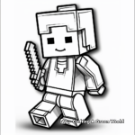 Exciting Lego Minecraft Transportation Coloring Pages 1