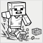 Exciting Lego Minecraft Transportation Coloring Pages 3