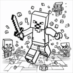 Exciting Lego Minecraft Transportation Coloring Pages 4