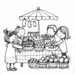 Exciting Monday Market Trip Coloring Pages 3