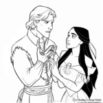 Exciting Pocahontas Adventure Coloring Pages 2