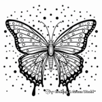 Exciting Polka Dot Butterfly Coloring Pages 1