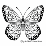 Exciting Polka Dot Butterfly Coloring Pages 2