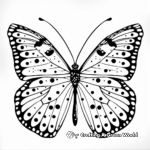 Exciting Polka Dot Butterfly Coloring Pages 3