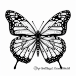 Exciting Polka Dot Butterfly Coloring Pages 4