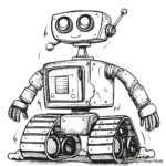 Exciting Robot Adventure Coloring Pages 1