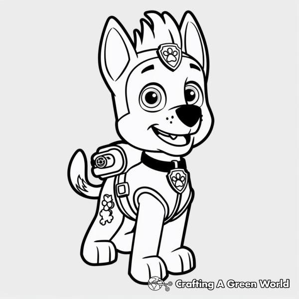 Exciting Ryder with His Pup Pad Coloring Pages 1