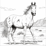 Exciting Sabino Paint Horse Coloring Pages 1