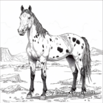 Exciting Sabino Paint Horse Coloring Pages 3