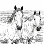 Exciting Sabino Paint Horse Coloring Pages 4