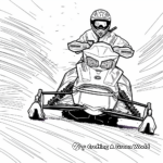 Exciting Snowmobile Racing Coloring Pages 2