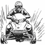 Exciting Snowmobile Racing Coloring Pages 4