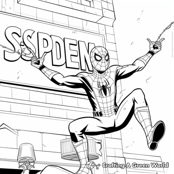 Exciting Spider Man No Way Home Action Scenes Coloring Pages 1