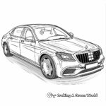 Exclusive Mercedes-Maybach Luxury Car Coloring Pages 1
